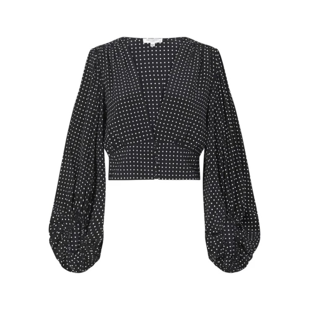 Equipment Femme Sola Dot-Print Silk Blouse